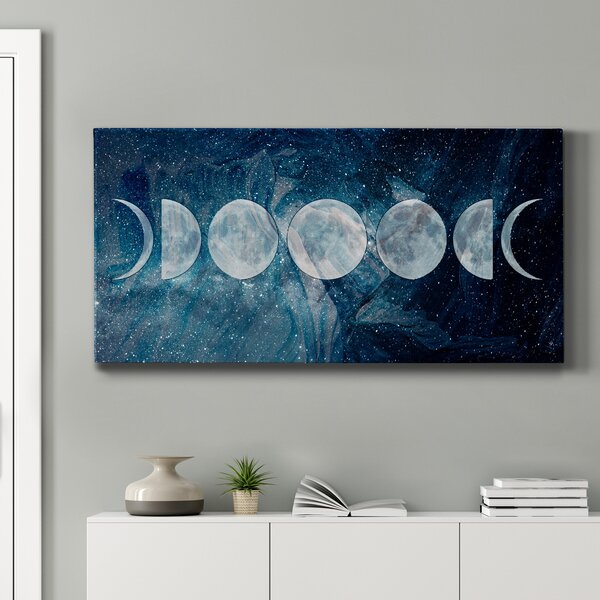 Ebern Designs Moon Phases Framed On Canvas Print Reviews Wayfair